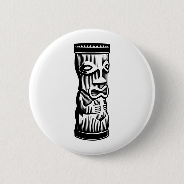 KU TIKI 6 CM ROUND BADGE (Front)