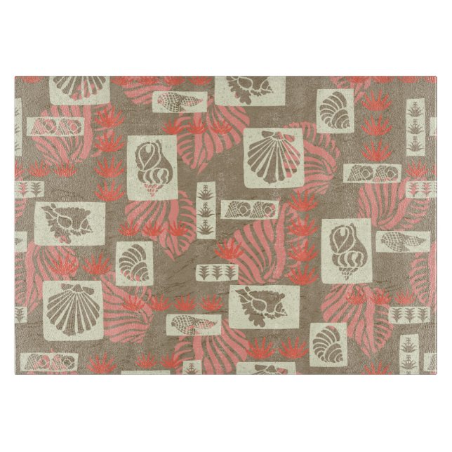 Kua Bay Hawaiian Undersea Shells Cutting Board (Front)