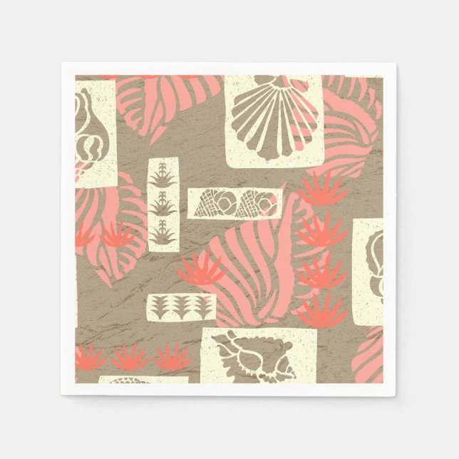 Kua Bay Hawaiian Undersea Shells Napkin (Front)
