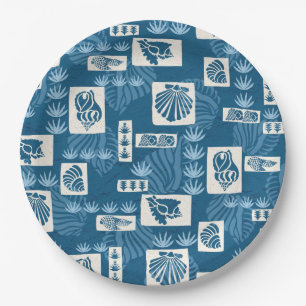 Kua Bay Hawaiian Undersea Shells Paper Plate