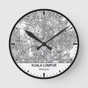 Kuala Lumpur Clock City Line Art