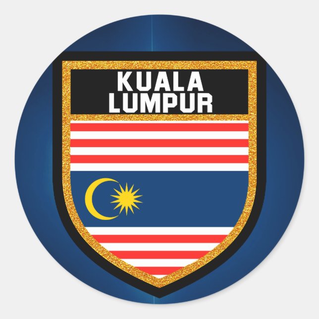 Kuala Lumpur Flag Classic Round Sticker (Front)