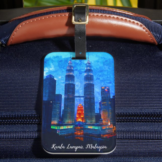 Kuala Lumpur Malaysia Asia Travel Luggage Tag (Front Insitu 2)