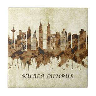 Kuala Lumpur Malaysia Cityscape Ceramic Tile