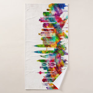 Kuala Lumpur Malaysia Skyline Bath Towel