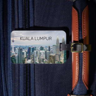 Kuala Lumpur Malaysia Skyline Vintage Souvenir Luggage Tag