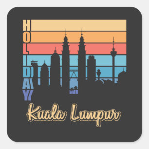 Kuala Lumpur Malaysia Square Sticker
