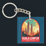 Kuala Lumpur Malaysia Travel Art Vintage Key Ring<br><div class="desc">Kuala Lumpur retro travel design. The city is also home to British colonial-era landmarks such as the Kuala Lumpur Railway Station and the Sultan Abdul Samad Building.</div>