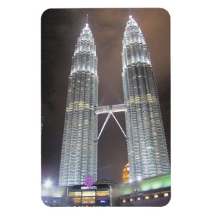 kuala lumpur night towers magnet