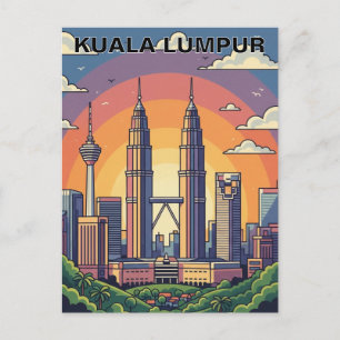 Kuala Lumpur Petronas Twin Towers Postcard