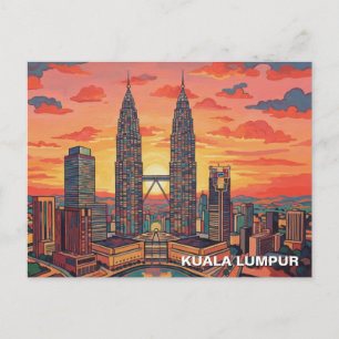 Kuala Lumpur Petronas Twin Towers Postcard