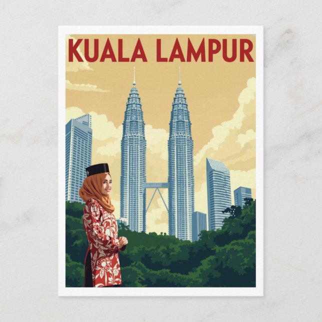 Kuala Lumpur Petronas Twin Towers Postcard (Front)