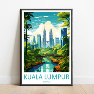 Kuala Lumpur Travel Print Wall Decor Kuala Lumpur 
