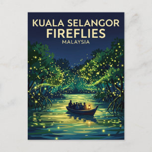 Kuala Selangor Fireflies Malaysia Postcard