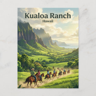 Kualoa Ranch Hawaii Postcard