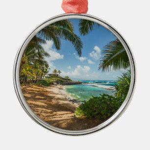 Kuau Cove Beach Maui, Hawaii Metal Ornament