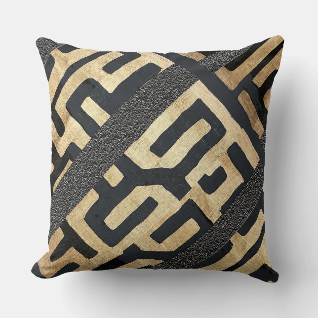  Kuba Cloth Print Cushion (Front)