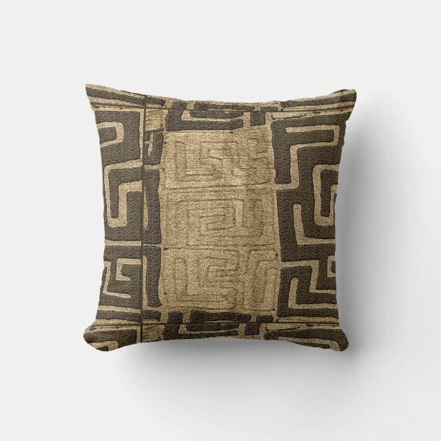 Kuba Cloth  Print Cushion (Front)