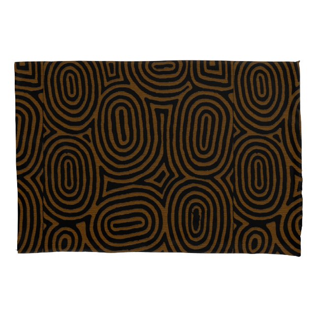 Kuba Heritage Geometric Fleece Blanket  Pillowcase (Front)