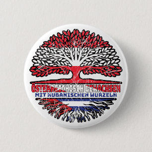 Kuba Kubanisch Österreichisch Baum 6 Cm Round Badge