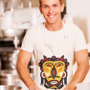 Kuba tribal mask standard apron