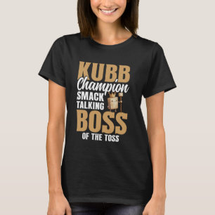 Kubb Champion Viking Chess Player Yard Game Player T-Shirt