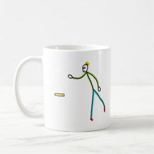Kubb Playing Stickman Coffee Mug