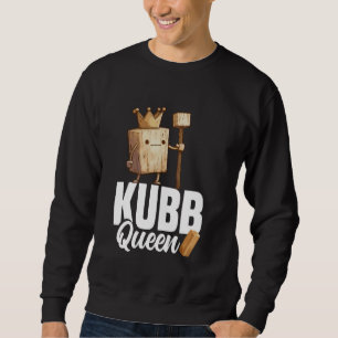Kubb Qzeen Lawn Game Set Yard Game Viking Chess Ku Sweatshirt