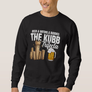 Kubb Set Lawn Game Player Yard Game Beer Drink Vik Sweatshirt