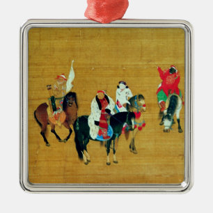 Kublai Khan  Hunting, Yuan dynasty Metal Ornament