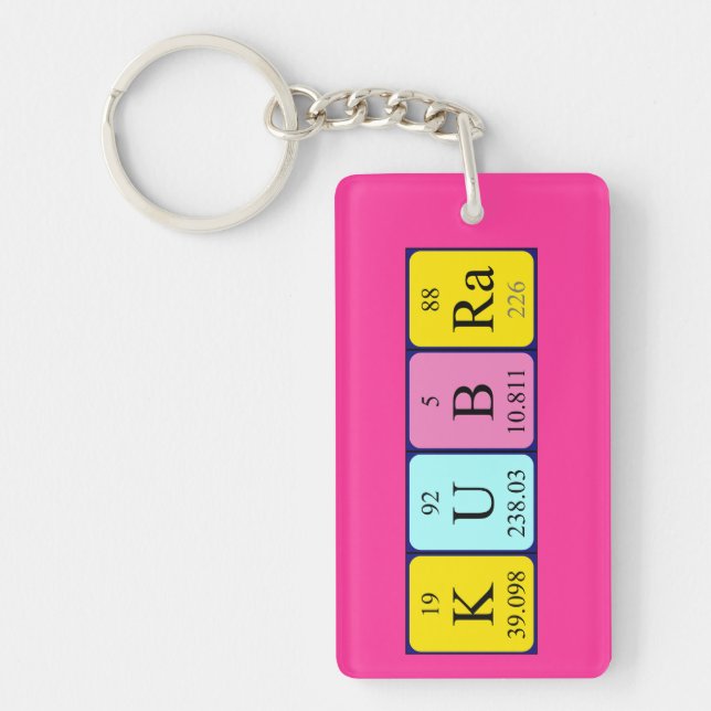 Kübra periodic table name keyring (Front)