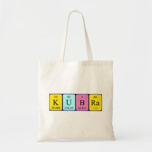 Kübra periodic table name tote bag