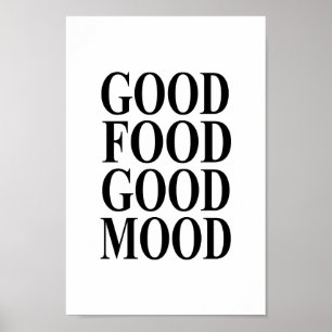 Küchenposter Good Food Good Mood Poster