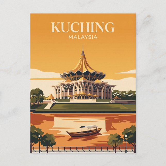 Kuching Waterfront Malaysia Postcard (Front)