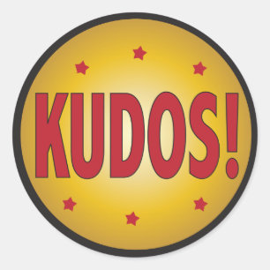 KUDOS recognition and appreciation Classic Round Sticker