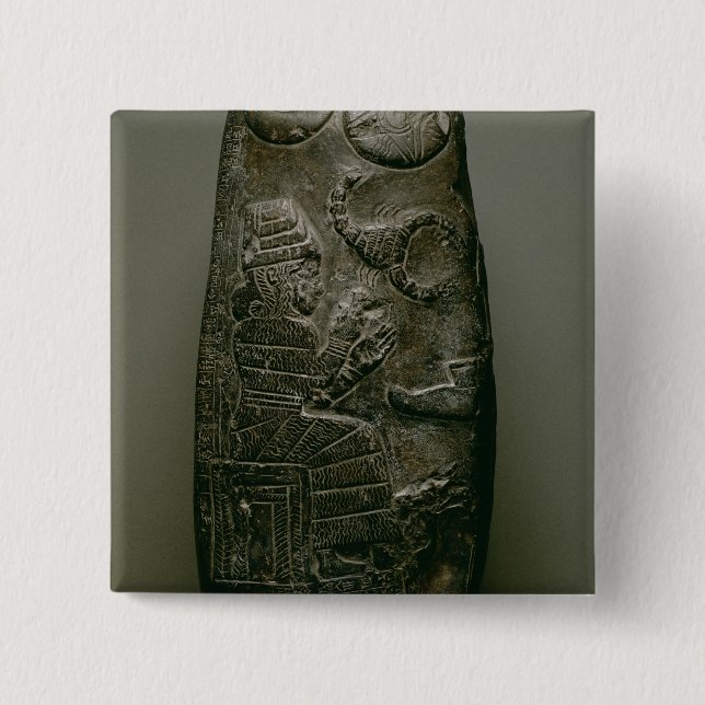 Kudurru of Nazimaruttash, King of Babylon, c.1328- 15 Cm Square Badge (Front)