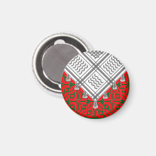 Kufiya and Tatreez Magneet Magnet