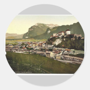 Kufstein, Tyrol, Austro-Hungary magnificent Photoc Classic Round Sticker