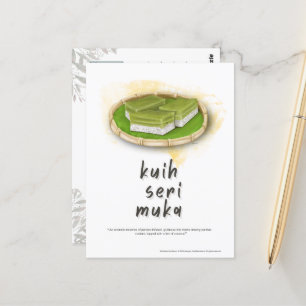 Kuih Seri Muka Malaysia Postcard