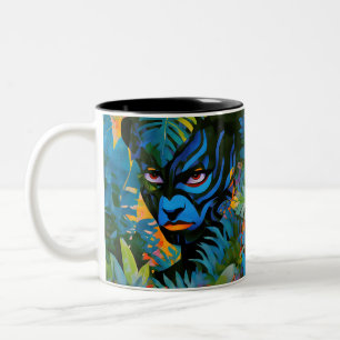 “Kuiráya” –  Painted Leaf - Women In Amazonia Two-Tone Coffee Mug