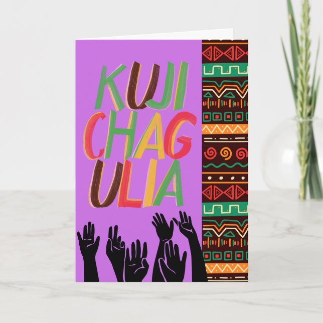 Kujichagulia Self-Determination Kwanzaa Card (Front)