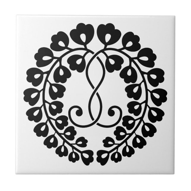 Kujo wisteria ceramic tile (Front)