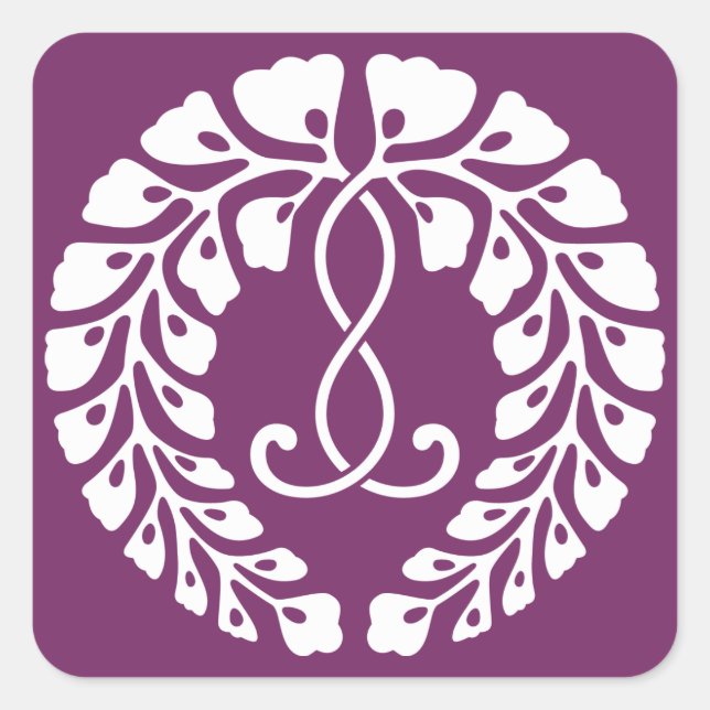 Kujo wisteria square sticker (Front)