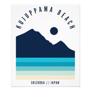 Kujuppama Beach Shizuoka Japan Retro Vintage Photo Print