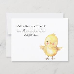 Küken betet postcard