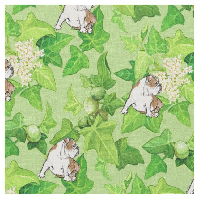 Kukui Nut Bulldog Fabric (Close Up)