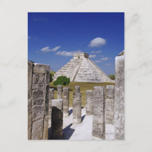 Kukulcan Pyramid as seen from the Group of the Postcard