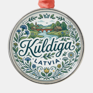 Kuldīga Countryside Latvia Metal Ornament