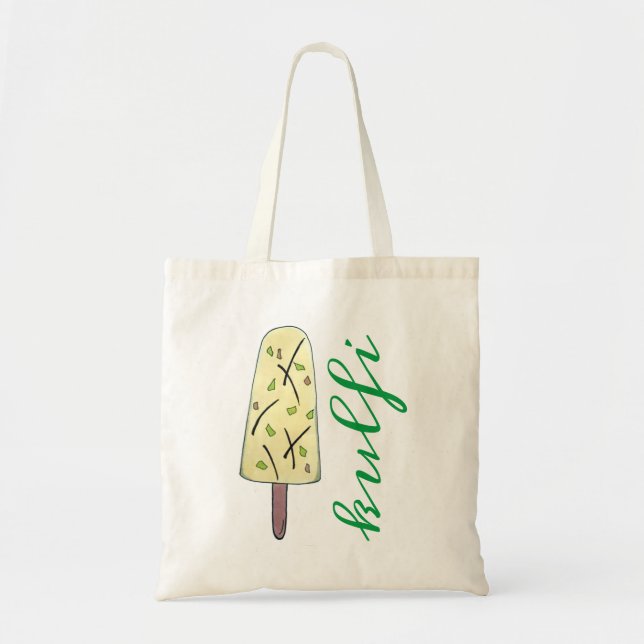 Kulfi Qulfi Indian Food Ice Cream Frozen Dessert Tote Bag (Front)