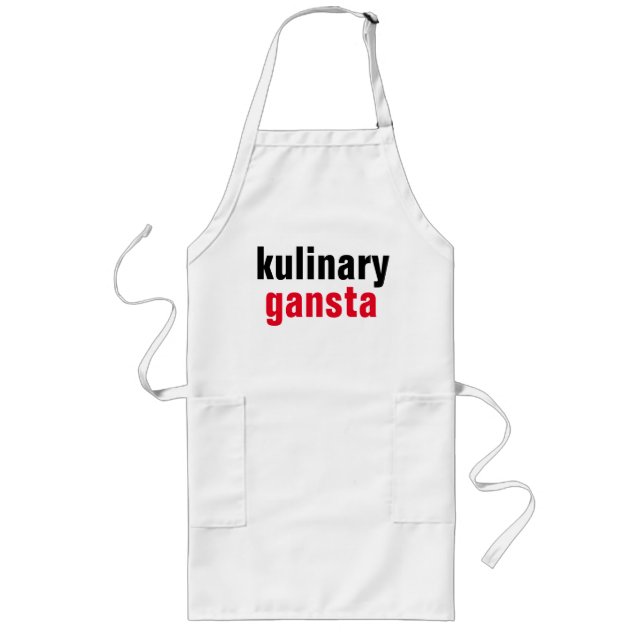 kulinary gangsta funny apron summer bbq grilling (Front)